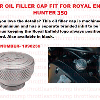 Silver Oil Filler Cap fit for Royal Enfield Hunter 350