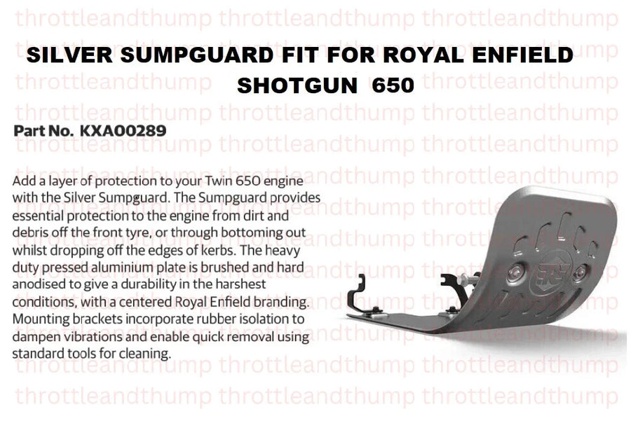 Silver Sumpguard fit for Royal Enfield Shotgun 650