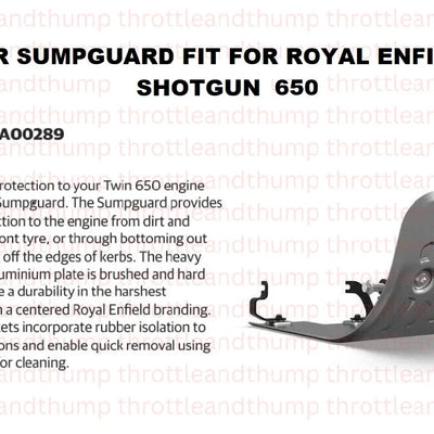 Silver Sumpguard fit for Royal Enfield Shotgun 650