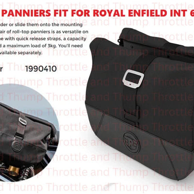 Black Soft Panniers fit for Royal Enfield Interceptor 650