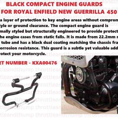 Black Compact Engine Guards fit for Royal Enfield Guerrilla 450