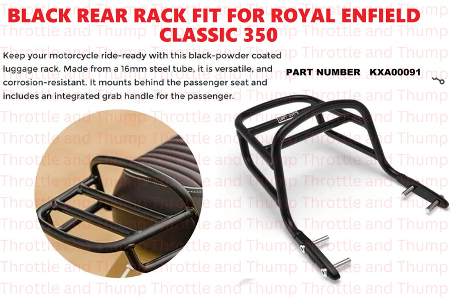 Black Rear Rack fit for Royal Enfield Classic 350