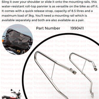 Silver Soft Pannier Rails fit for Royal Enfield Interceptor 650