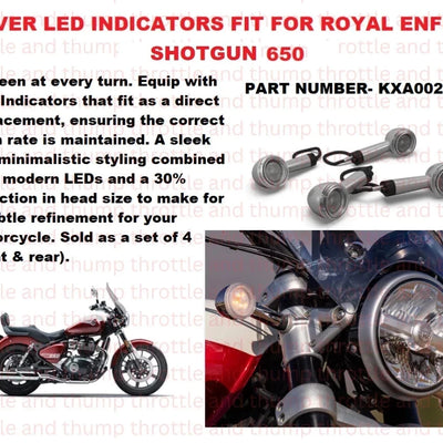 Silver LED Indicators fit for Royal Enfield Shotgun 650