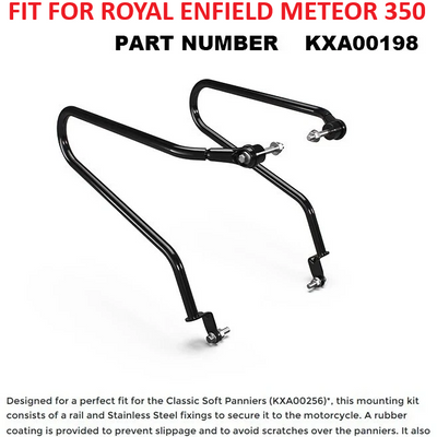 Black Soft Pannier Rails fit for Royal Enfield Meteor 350