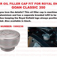Silver Oil Filler Cap fit for Royal Enfield Goan Classic 350