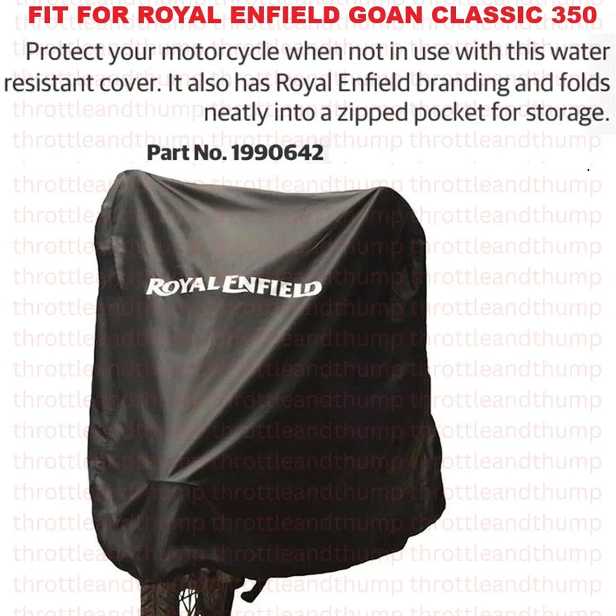 Black Water Resistant Bike Cover fit for Royal Enfield Goan Classic 350