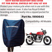 Navy Water Resistant Bike Cover fit for Royal Enfield Continental GT 650