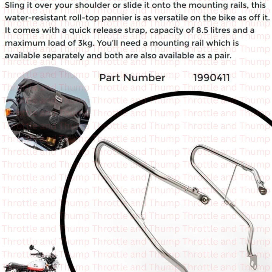 Silver Soft Pannier Rails fit for Royal Enfield Continental GT 650