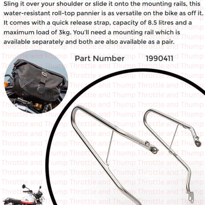 Silver Soft Pannier Rails fit for Royal Enfield Continental GT 650