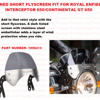 Tinted Short Flyscreen fit for Royal Enfield Interceptor 650