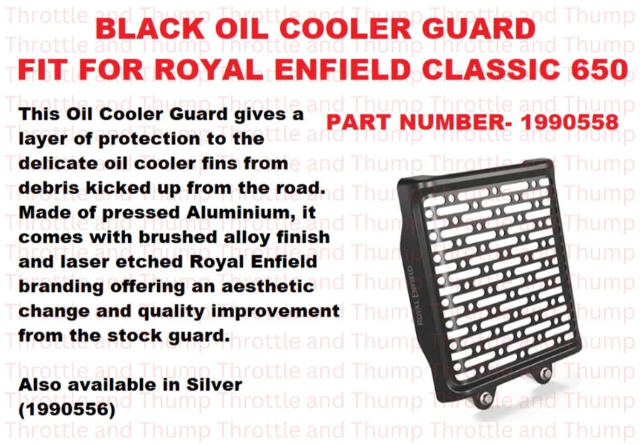 Black Oil Cooler Guard fit for Royal Enfield Classic 650