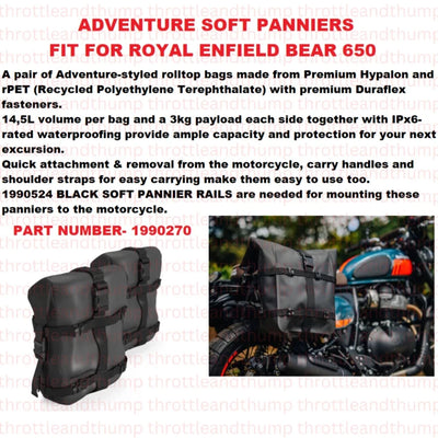 Adventure Soft Panniers fit for Royal Enfield Bear 650