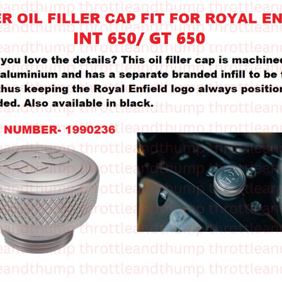 Silver Oil Filler Cap fit for Royal Enfield Interceptor 650