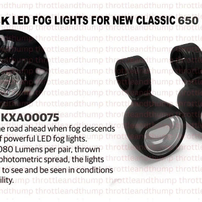 Black Led Fog Lights fit for Royal Enfield Classic 650