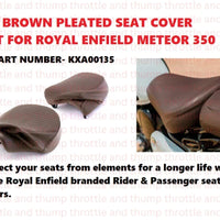 Brown Pleated Seat Cover fit for Royal Enfield Meteor 350