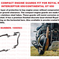 Silver Compact Engine Guards fit for Royal Enfield Interceptor 650
