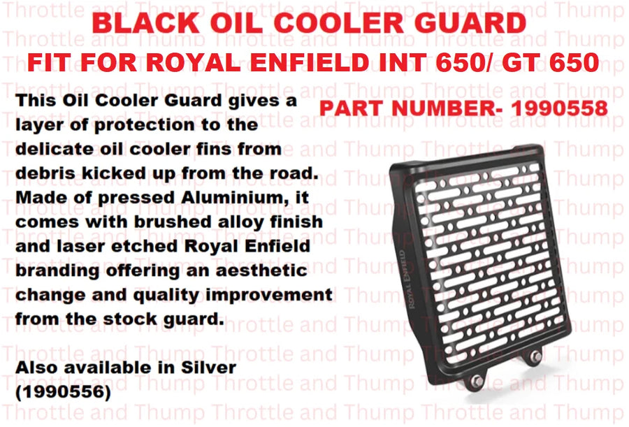 Black Oil Cooler Guard fit for Royal Enfield Interceptor 650