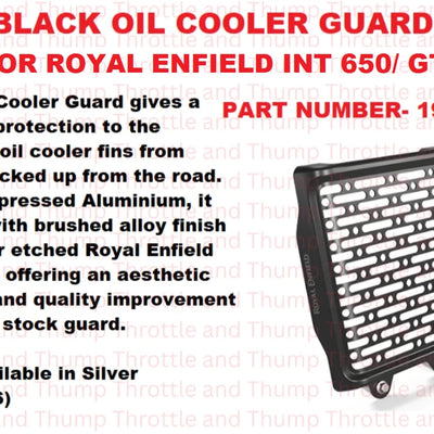 Black Oil Cooler Guard fit for Royal Enfield Interceptor 650