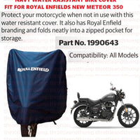 Navy Water Resistant Bike Cover fit for Royal Enfield Meteor 350