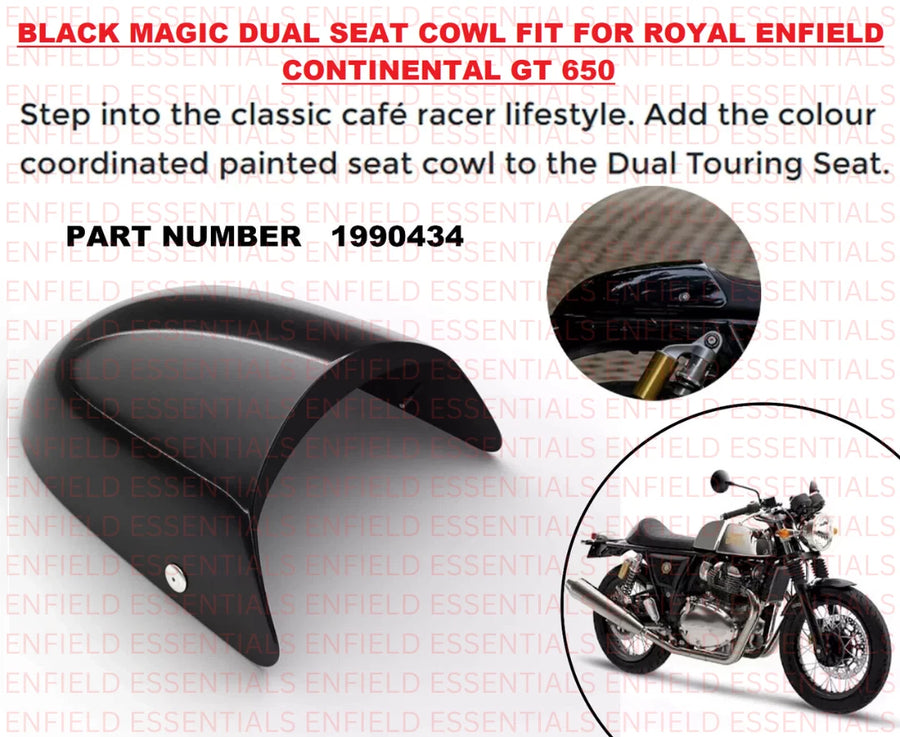 Black Magic Dual Seat Cowl fit for Royal Enfield Continental GT 650