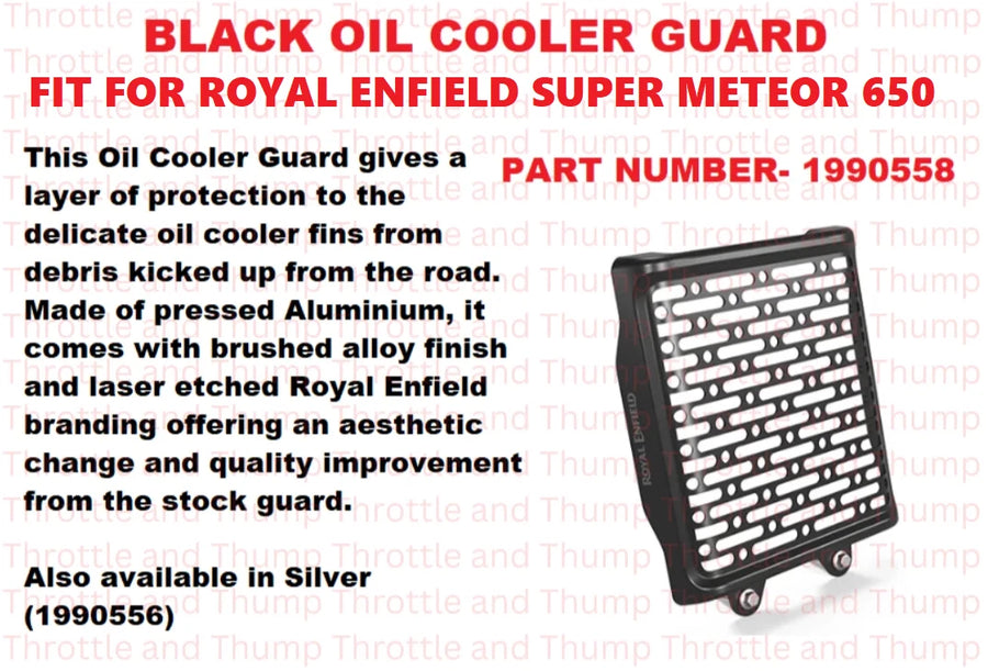 Black Oil Cooler Guard fit for Royal Enfield Super Meteor 650