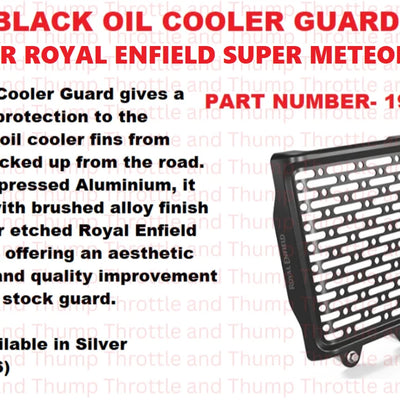 Black Oil Cooler Guard fit for Royal Enfield Super Meteor 650
