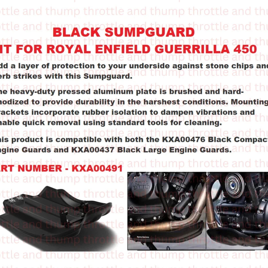 Black Sumpguard fit for Royal Enfield Guerrilla 450