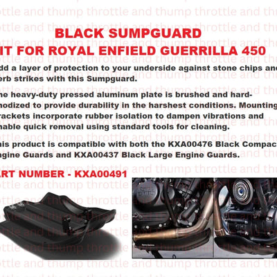 Black Sumpguard fit for Royal Enfield Guerrilla 450