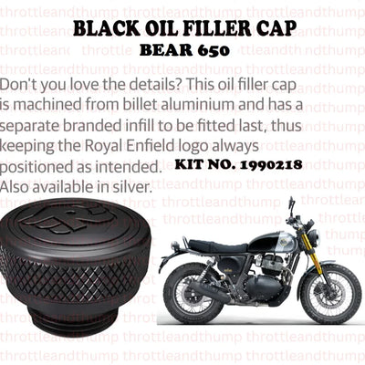 Black Oil Filler Cap fit for Royal Enfield Bear 650