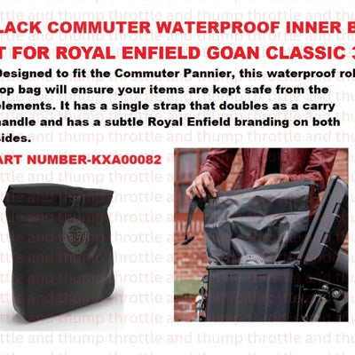 Black Commuter Waterproof Inner Bag fit for Royal Enfield Goan Classic 350