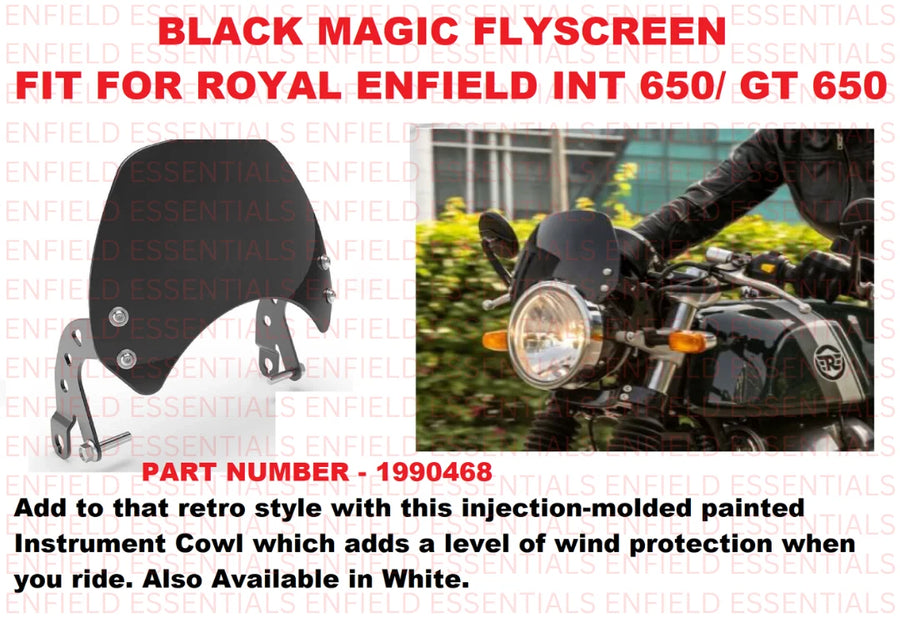 Black Magic Flyscreen fit for Royal Enfield Continental GT 650
