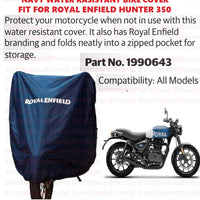 Navy Water Resistant Bike Cover fit for Royal Enfield Hunter 350