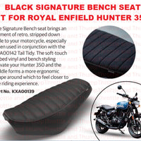 Black Signature Bench Seat fit for Royal Enfield Hunter 350