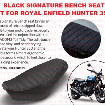 Black Signature Bench Seat fit for Royal Enfield Hunter 350
