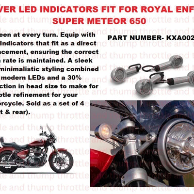 Silver LED Indicators fit for Royal Enfield Super Meteor 650