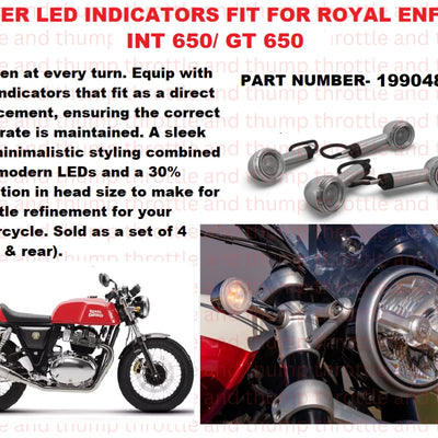 Silver Led Indicators fit for Royal Enfield Continental GT 650