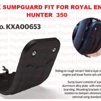 Black Sumpguard fit for Royal Enfield Hunter 350