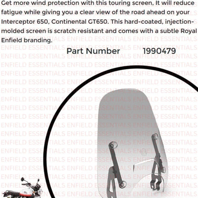 Touring Screen fit for Royal Enfield Interceptor 650