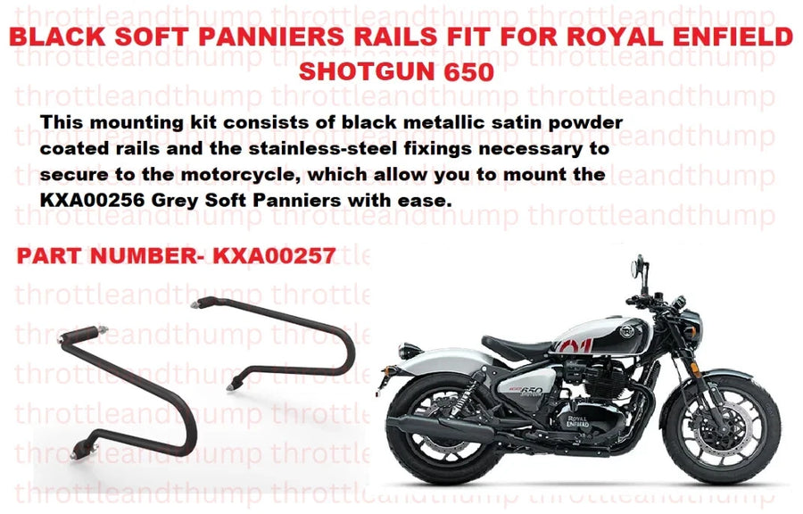 Black Soft Pannier Rails fit for Royal Enfield Shotgun 650