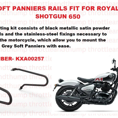 Black Soft Pannier Rails fit for Royal Enfield Shotgun 650