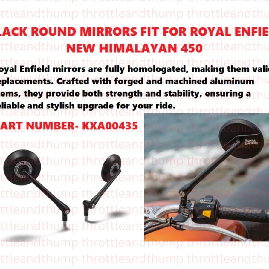 Black Round Mirrors fit for Royal Enfield Himalayan 450