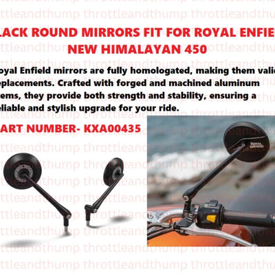 Black Round Mirrors fit for Royal Enfield Himalayan 450