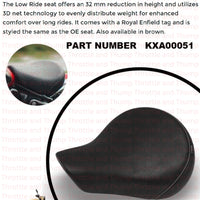 Black Low Ride Rider Seat fit for Royal Enfield Classic 350