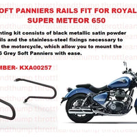 Black Soft Pannier Rails fit for Royal Enfield Super Meteor 650