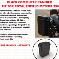 Black Commuter Pannier fit for Royal Enfield Meteor 350