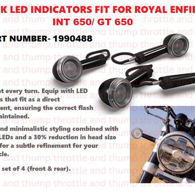 Black LED Indicators fit for Royal Enfield Interceptor 650