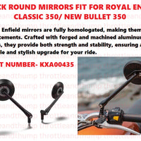 Black Round Mirrors fit for Royal Enfield Classic 350