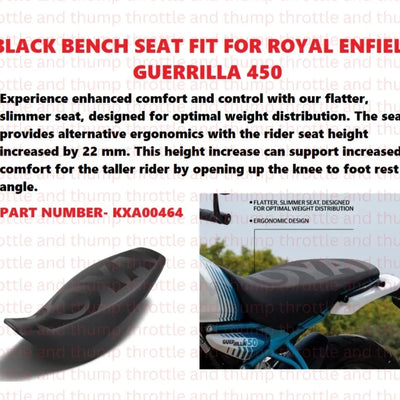 Black Bench Seat fit for Royal Enfield Guerrilla 450