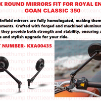 Black Round Mirrors fit for Royal Enfield Goan Classic 350